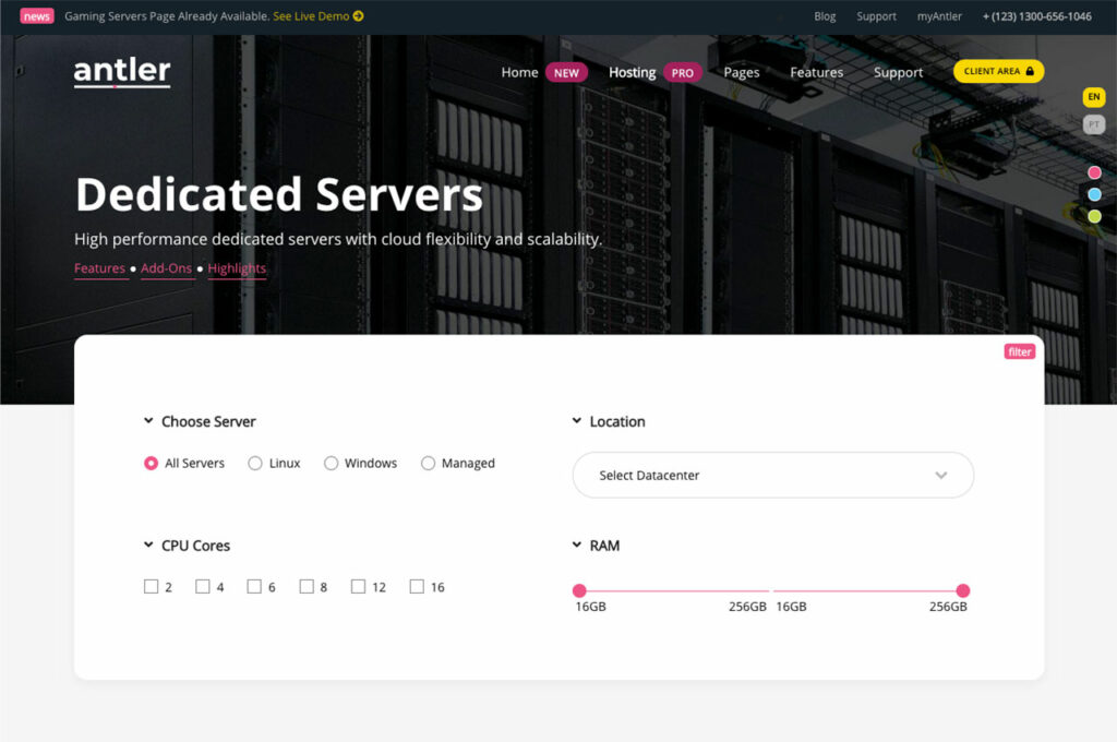 图片[2]-WHMCS Antler v3.7 鹿角主机模板+前端HTML一个功能强大且易于使用的模板引擎，它可以帮助你创建自定义的前端 HTML 模板WHMCS Antler v3.7 鹿角主机模板+前端HTML模板-哈德森博客