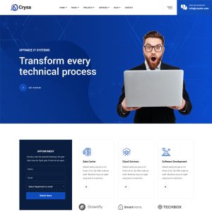 Crysa v2.0 - Joomla 5 IT 解决方案与科技HTML模板-哈德森博客